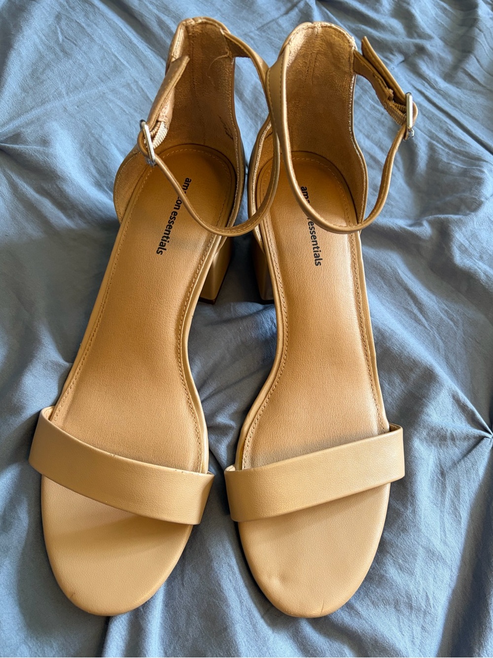 Tan Amazon Essentials Block Heels